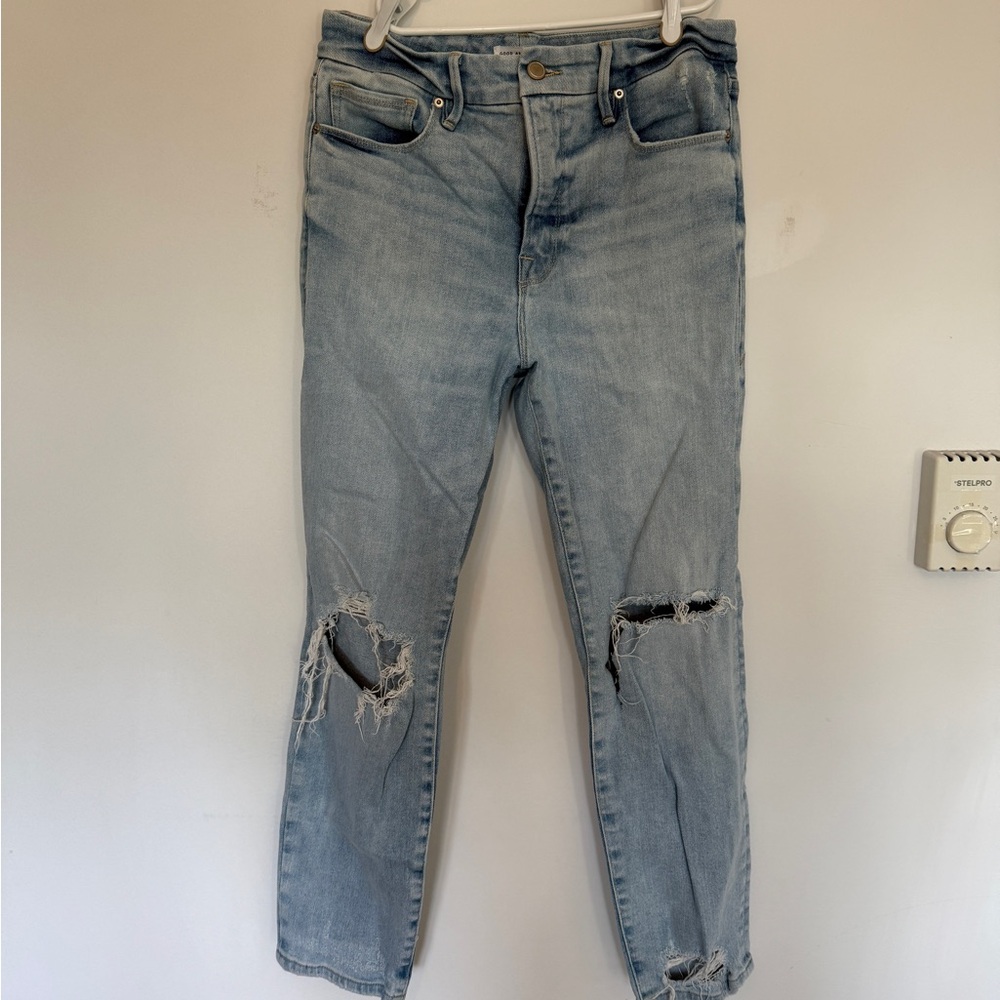 Light Blue Distressed Women Jeans